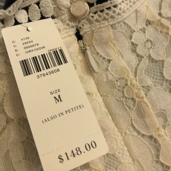 NWT Anthropologie HD in Paris Ivory Lace Dress Size Medium - Picture 4 of 7